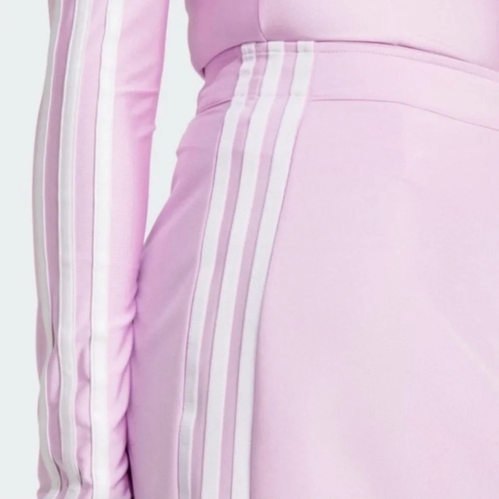 adidas Pink Mini Skirt with White Side Stripes